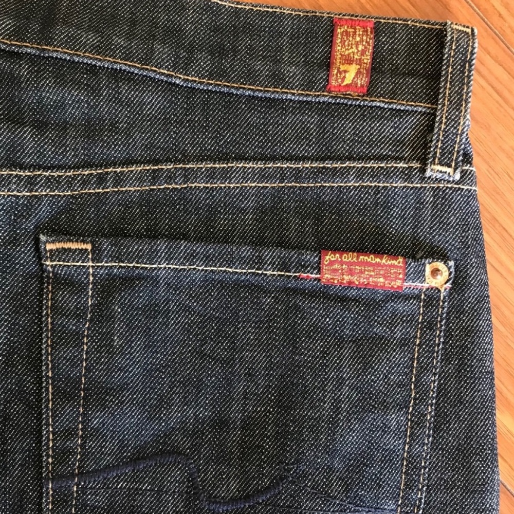 New Sexy 7 For All Mankind Pencil Denim Jean Skirt Size 27 - Picture 4 of 8
